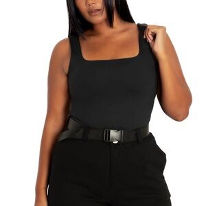 BlackMilk Matte Black Tank Top